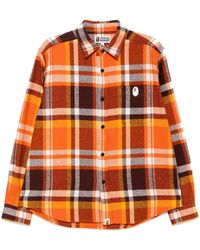 A Bathing Ape - Camisa A Cuadros - Lyst