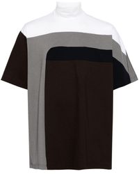 Kolor - T-Shirt in Colour-Block-Optik - Lyst