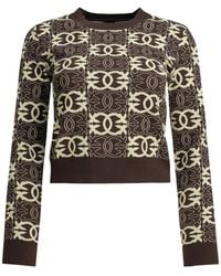 Pinko - Monogram-Pattern Sweater - Lyst
