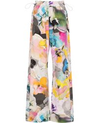 Stine Goya - Pantalones rectos con estampado floral - Lyst