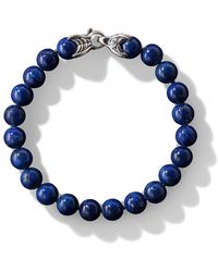 David Yurman - Sterling Silver Spiritual Beads Lapis Bracelet - Lyst
