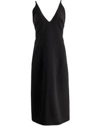 Magda Butrym - V-Neck Cross-Strap Midi Dress - Lyst