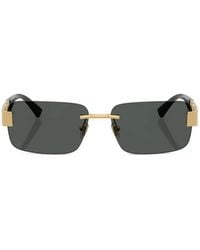 Versace - Rectangle Metal Sunglasses - Lyst