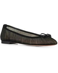 Aquazzura - Voile Bow-Detail Ballet Flats - Lyst