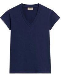 Woolrich - V-Neck Slub-Fabric T-Shirt - Lyst