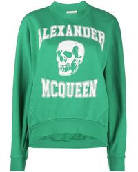 McQueen - 'Varsity Skull' Sweatshirt - Lyst