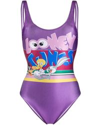 Iceberg Badpak Met Print - Paars