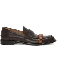 JW Anderson - Strap-detail Leather Loafers - Lyst