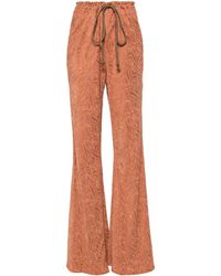 Song For The Mute - Paisley-embroidered Flared Trousers - Lyst