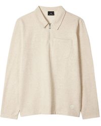 Paul Smith - Zipped Patch-Pocket Polo Shirt - Lyst