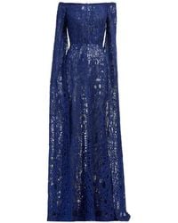 Elie Saab - Sequin-Embroidered Maxi Dress - Lyst