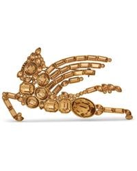 Etro - Pegaso Crystal-Embellished Brooch - Lyst