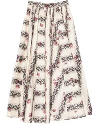 Antonio Marras - Maxi-Rok Met Bloemenprint - Lyst