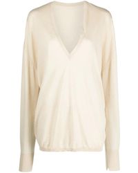 Quira - Pull En Laine Vierge À Col V - Lyst