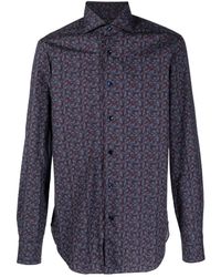 Barba Napoli - Geometric-Print Shirt - Lyst