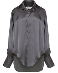 Maison Margiela - Long-Sleeved Satin Shirt - Lyst