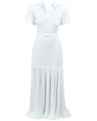 ROWEN ROSE - Robe-Polo Longue À Design Plissé - Lyst
