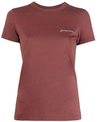 Jacquemus - Le T-shirt Brode Top mit Logo-Stickerei - Lyst