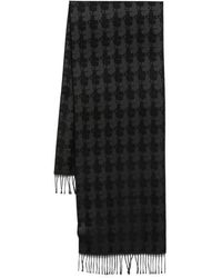 Karl Lagerfeld - Checked Fringed-Edges Scarf - Lyst