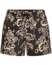 Commas - Floral-Print Swim Shorts - Lyst
