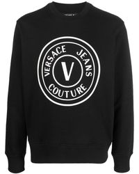 Versace Jeans Couture - Logo-print Crew-neck Sweatshirt - Lyst