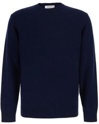 Kangra - Crew-Neck Ribbed-Trim Sweater - Lyst