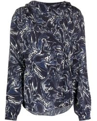 Isabel Marant - Tiphaine Marble-print Silk Blouse - Lyst