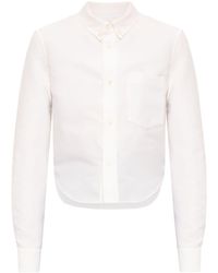 Marni - Logo-embroidered Cropped Shirt - Lyst