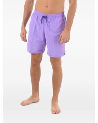Nike - Swim Logo-Print Elasticated Swim Trunks - Lyst