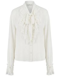 Ermanno Scervino - Lace-Trim Ruffled Blouse - Lyst