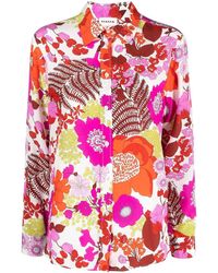 P.A.R.O.S.H. - Camisa con estampado floral - Lyst