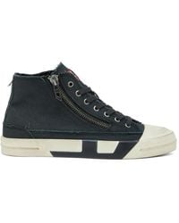 DIESEL S-Athos Zip-High-Top Sneakers in Black for Men | Lyst