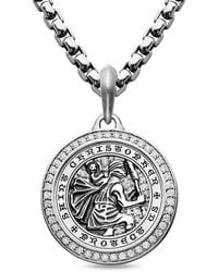David Yurman - Sterling St. Christopher Amulet (34.5Mm) - Lyst