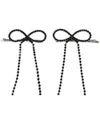 YELLOWSWALLOW - Bow Stone-Embellished Hair Clips - Lyst