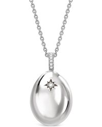 Faberge - Collana Essence I Love You Egg con pendente in oro bianco 18kt con diamanti - Lyst