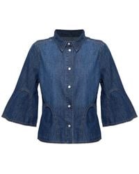 Munthe - Chemise En Jean Vunna À Manches Évasées - Lyst