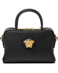 Versace - La Medusa Leather Mini Tote Bag - Lyst