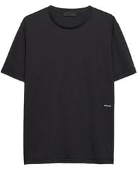 Prada - Logo-Embroidered Short-Sleeve T-Shirt - Lyst