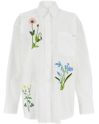 Stella McCartney - Floral-Embroidered Shirt - Lyst