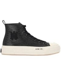 Amiri - Python Embossed Ma Court Hi Sneakers - Lyst