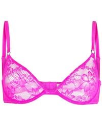 Fleur du Mal - Le Stretch Lace Demi Bra - Lyst