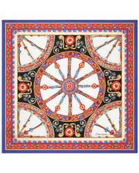 Dolce & Gabbana - 50X50 Carretto-Print Silk Twill Scarf - Lyst