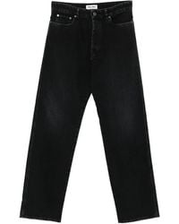Miu Miu - Logo-Motif Five-Pockets Straight-Leg Jeans - Lyst