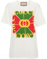 Gucci - Camiseta de Algodón con Logo Vintage - Lyst