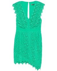 SIMONA CORSELLINI - Lace Asymmetric-Hem Mini Dress - Lyst