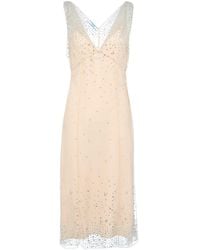 Prada - Crystal-embellished Tulle Midi Dress - Lyst