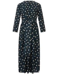 Max Mara - Polka-Dot Belted Dress - Lyst