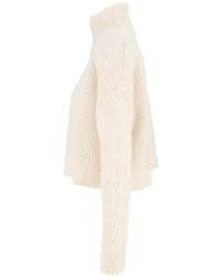 Antonelli - Open-Knit High-Neck Sweater - Lyst