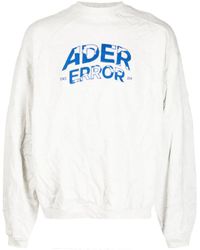 Adererror - Logo-Embroidered Crinkled Sweatshirt - Lyst