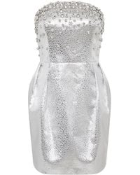 Rebecca Vallance - Regina Crystal-embellished Minidress - Lyst